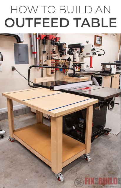 how to build a table saw outfeed table