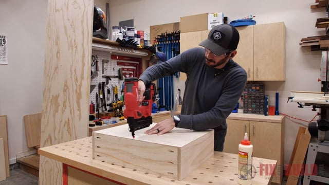 glue and nail bottoms to drawers