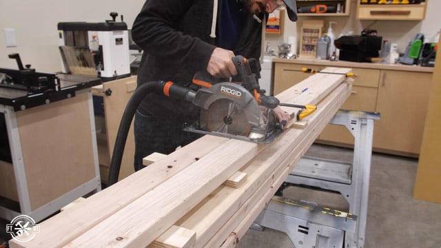 cutting 2x4s with circular saw