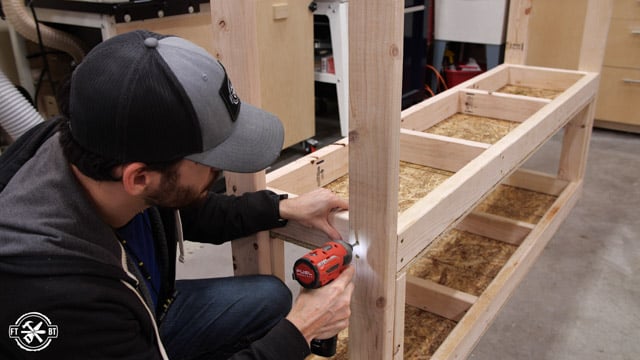 attaching shelf to shelving unit