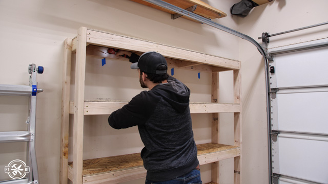 securing shelves to garage wall with screws