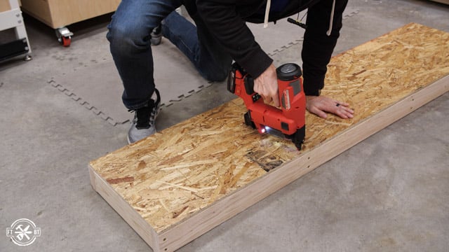Adding OSB to make the shelf