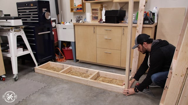 attaching legs to the diy shelves