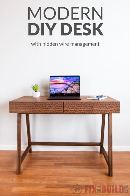 how to build a modern diy desk