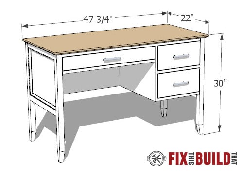 DIY Desk with Drawers