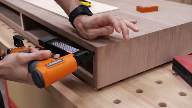 Adding edge banding to plywood desk