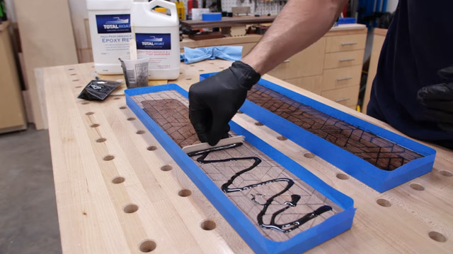 Adding epoxy to wood