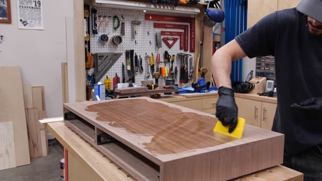 Adding finish to the DIY Desk
