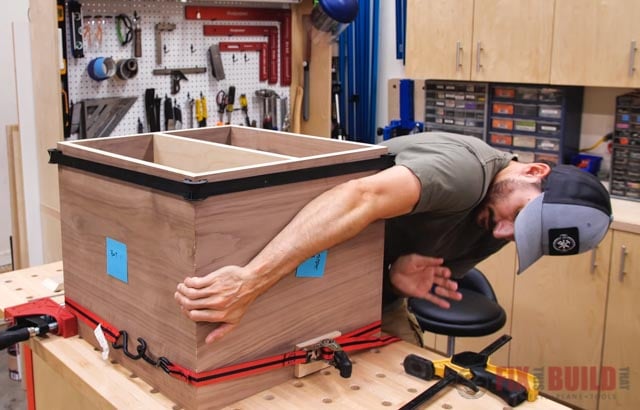 gluing up a cabinet