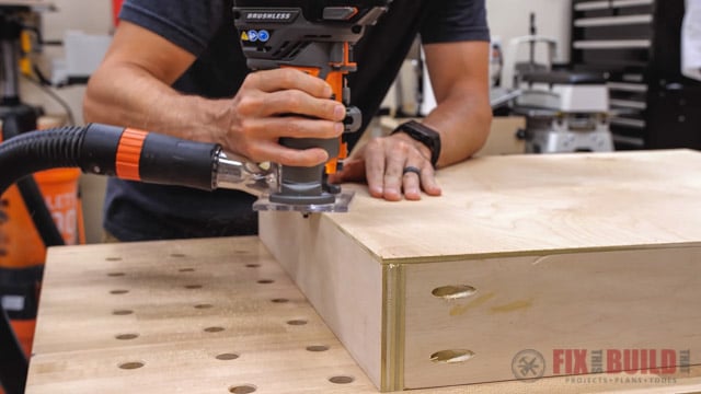 putting a chamfer on a drawer