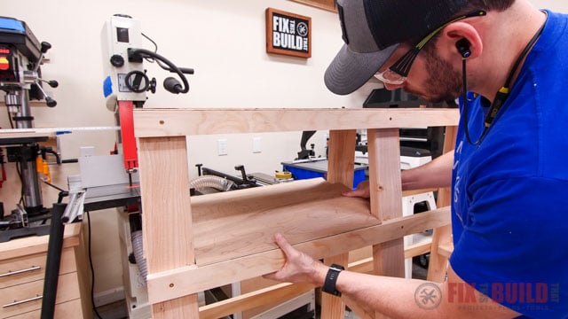 adding luan in sections to interior shelves