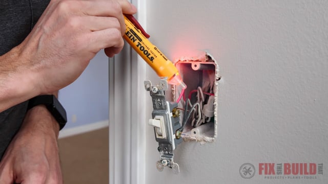 voltage tester turned red