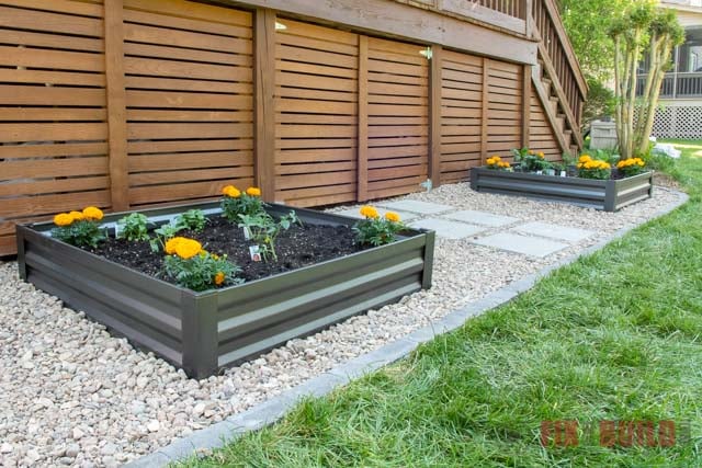 DIY Raised Garden Bed with Planters