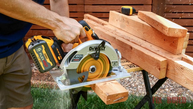cutting 2x4s with circular saw