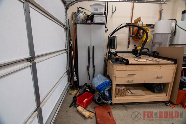 old garage storage cabinet