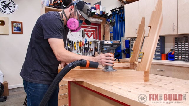 rounding over edges with random orbital sander