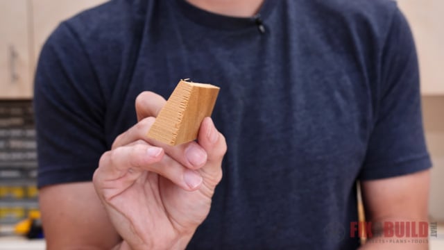 scrap of wood with 15 degree bevel