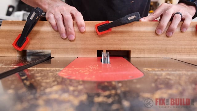 cutting wood with dado stack on table saw