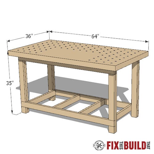 sturdy 2x4 workbench plans