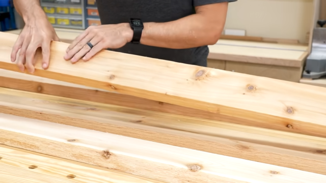 Going through cedar boards for knots