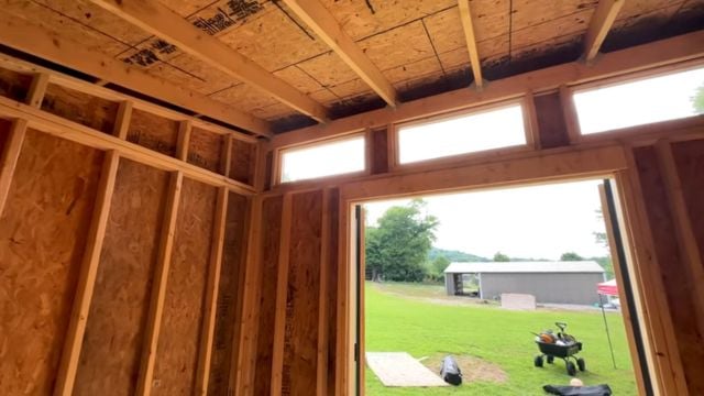 Image of the custom windows for the 10x12 DIY Modern Shed.